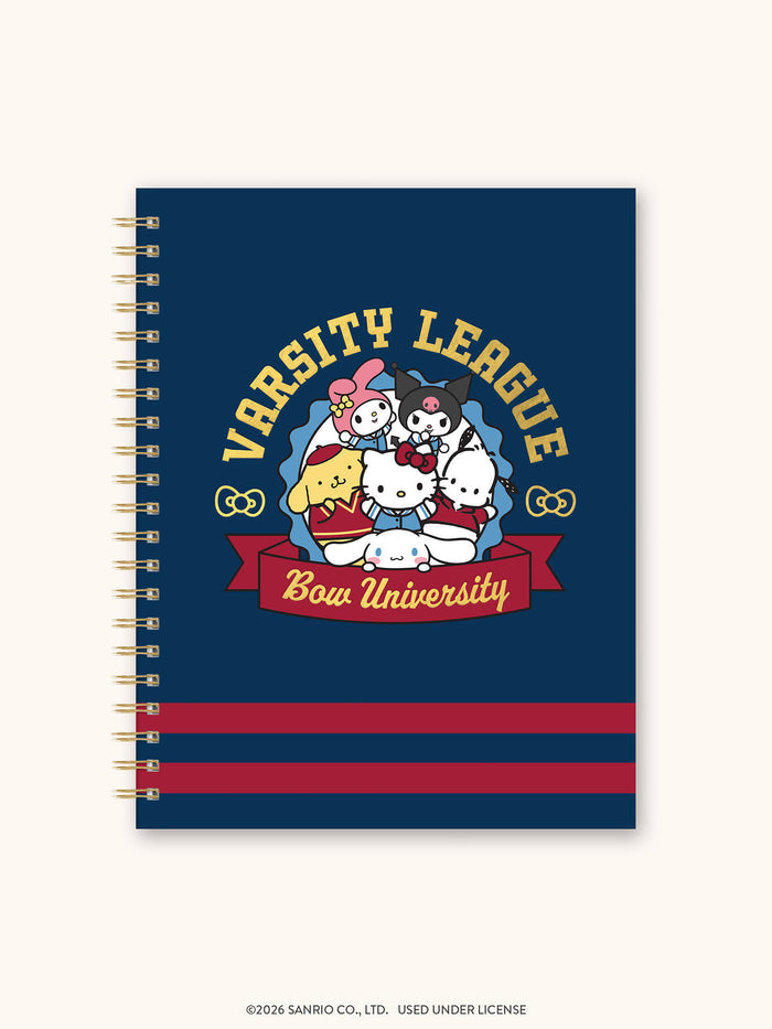 Hello Kitty and Friends Varsity Extra-Large Spiral Notebook with Pocket & Sticker Sheet