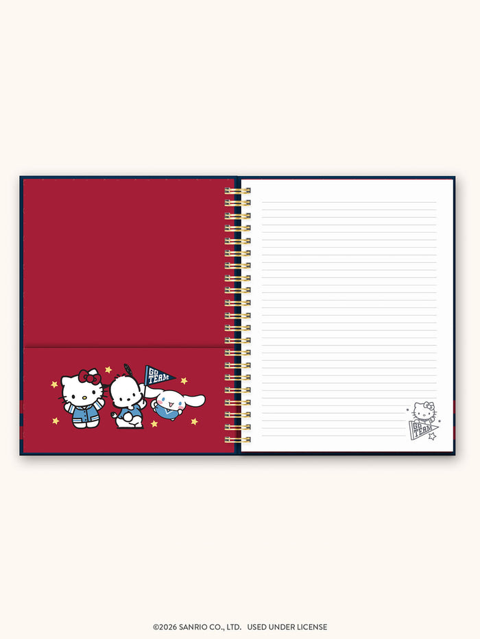 Hello Kitty and Friends Varsity Extra-Large Spiral Notebook with Pocket & Sticker Sheet