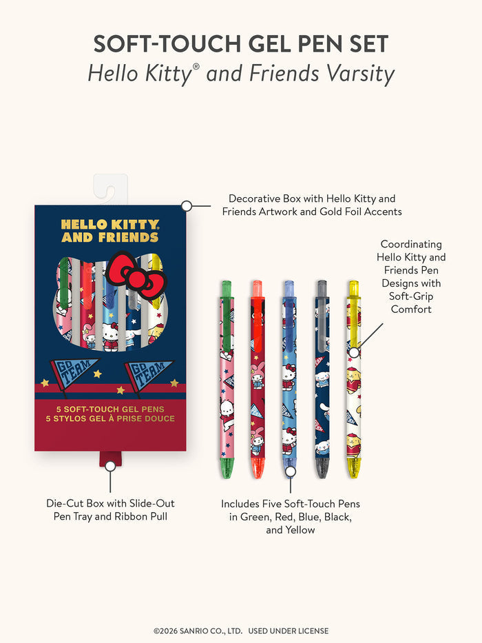 Hello Kitty and Friends Varsity Soft-Touch Gel Pen Set