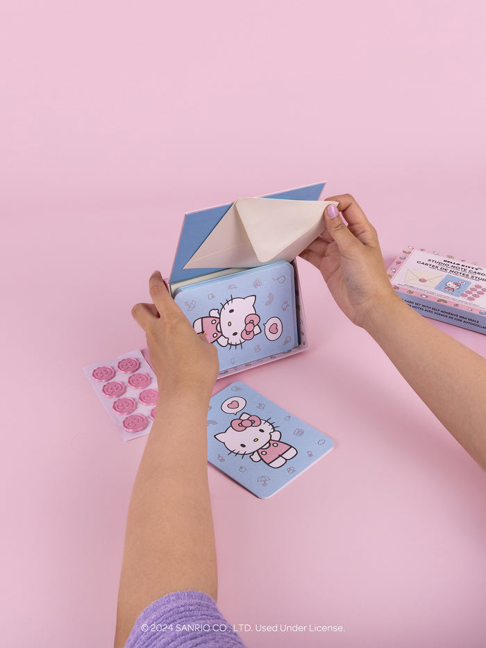 Hello Kitty Classic Pink Studio Note Cards with Wax Seals