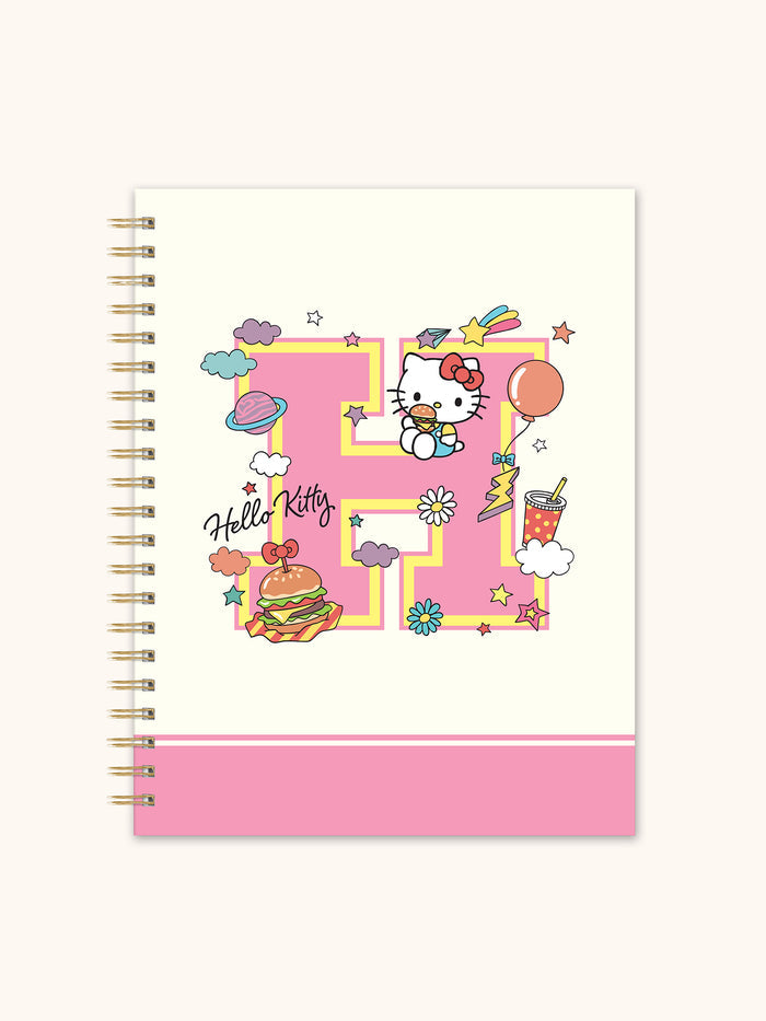 Hello Kitty College Letters Extra Large Spiral Notebook