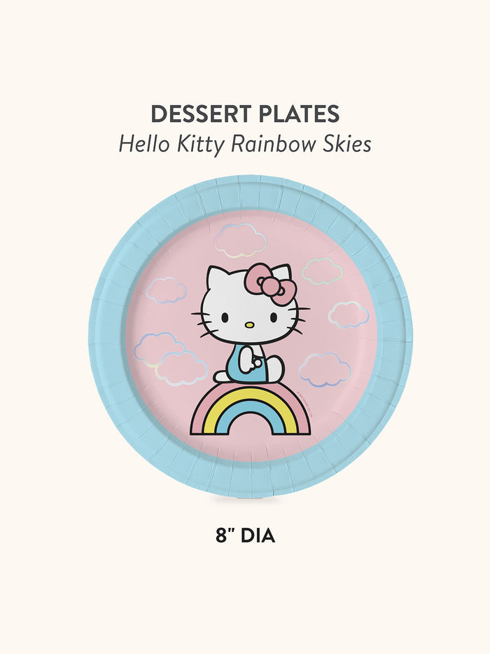 Hello Kitty Rainbow Skies Dessert Plates