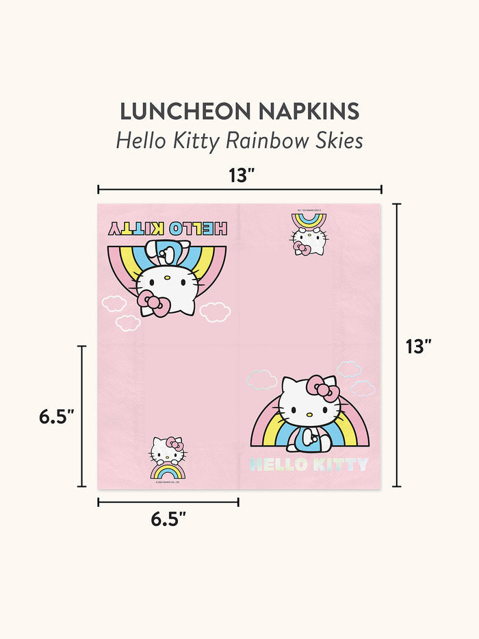 Hello Kitty Rainbow Skies Luncheon Napkins