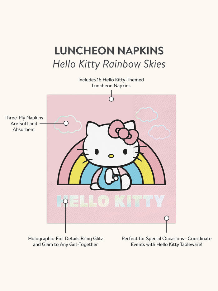 Hello Kitty Rainbow Skies Luncheon Napkins