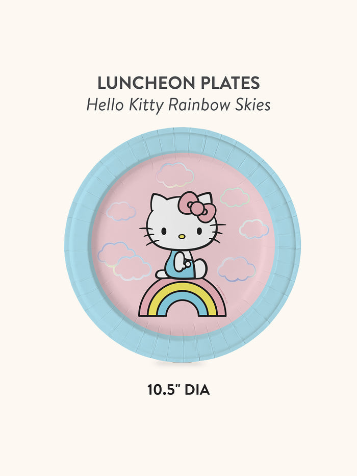 Hello Kitty Rainbow Skies Luncheon Plates