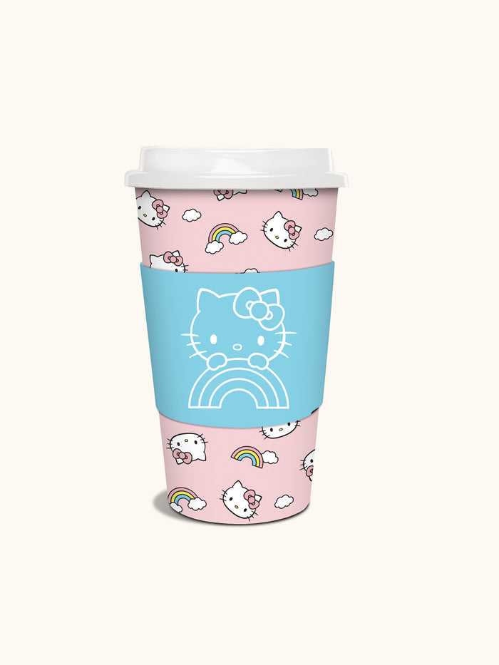 Hello Kitty Rainbow Skies Paper Hot Cups