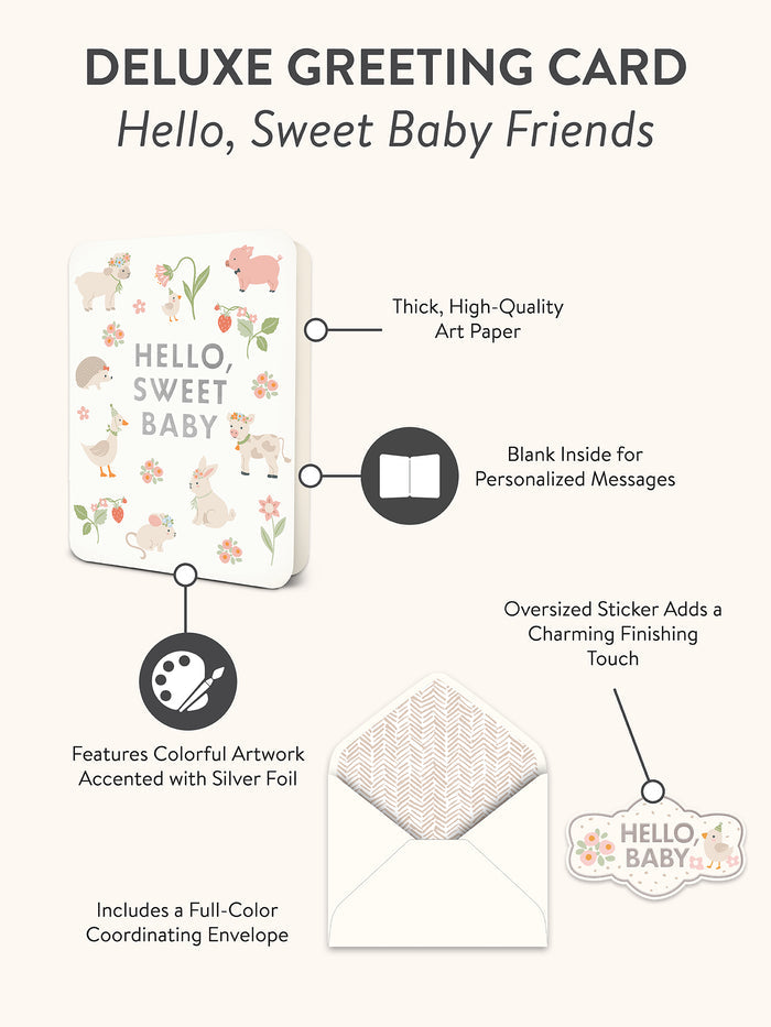Hello, Sweet Baby Friends Deluxe Greeting Cards