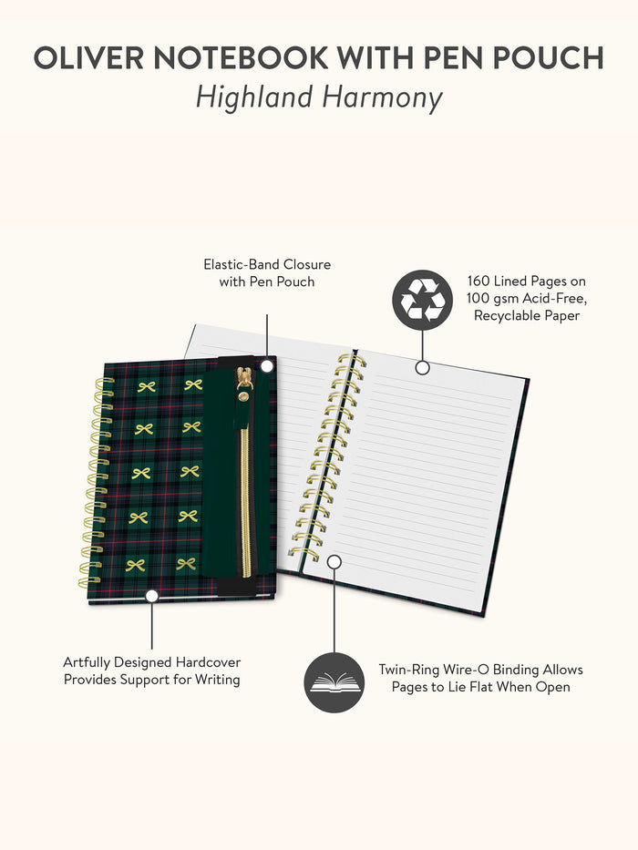 Highland Harmony Oliver Notebook with Pen Pocket