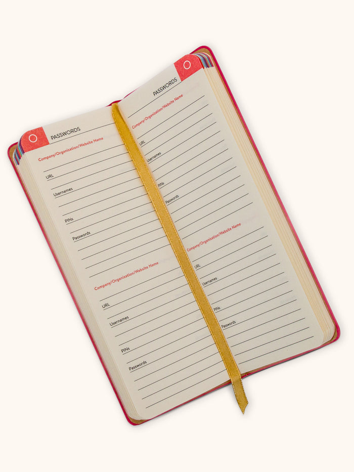 Hot Pink Password Jotter Journal