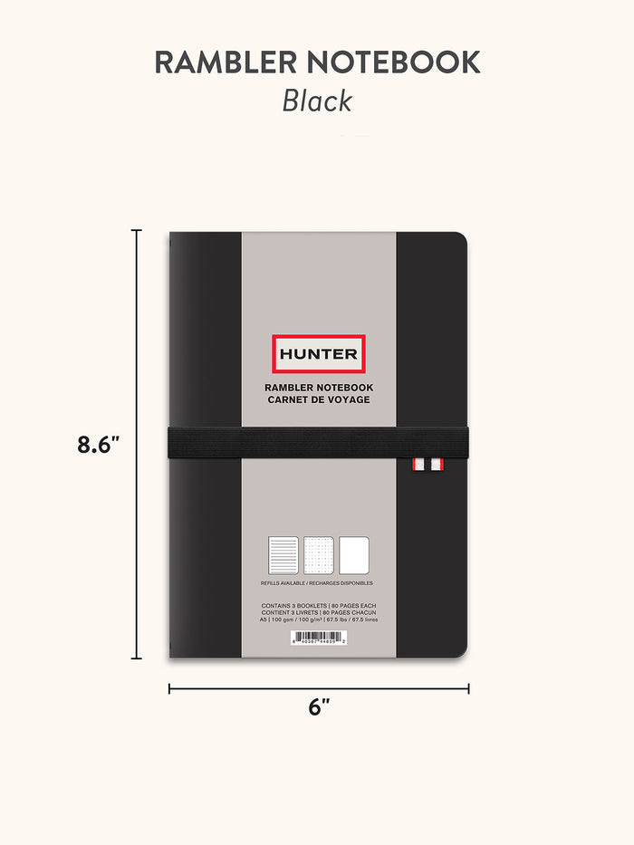 Hunter Black Rambler Refillable Notebook