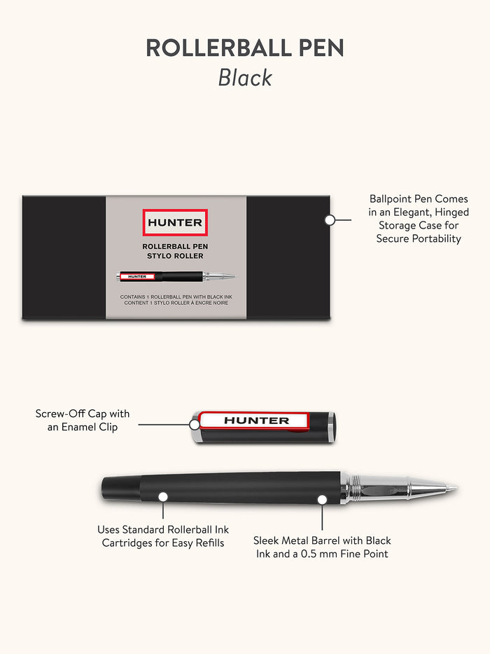 Hunter Black Rollerball Pen