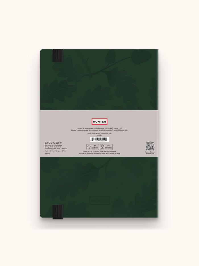Hunter Forest Green Acorns Jotter