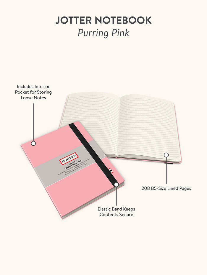 Hunter Purring Pink Jotter