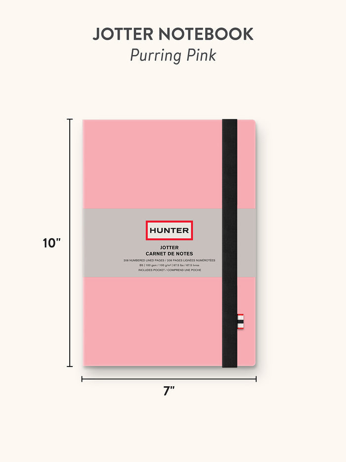 Hunter Purring Pink Jotter