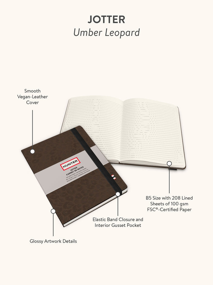 Hunter Umber Leopard Jotter
