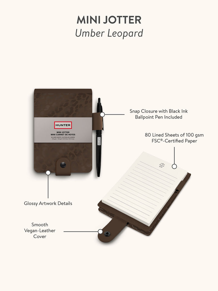 Hunter Umber Leopard Mini Jotter