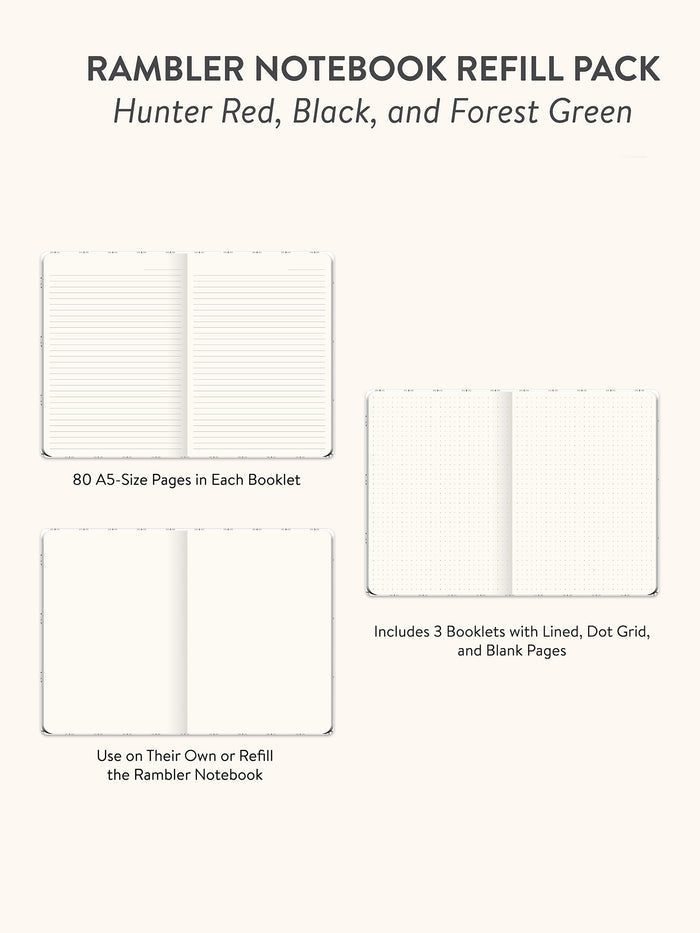 Hunter Variety Rambler Notebook Refill 3-Pack