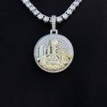 Iced Brooklyn Pendant in White Gold