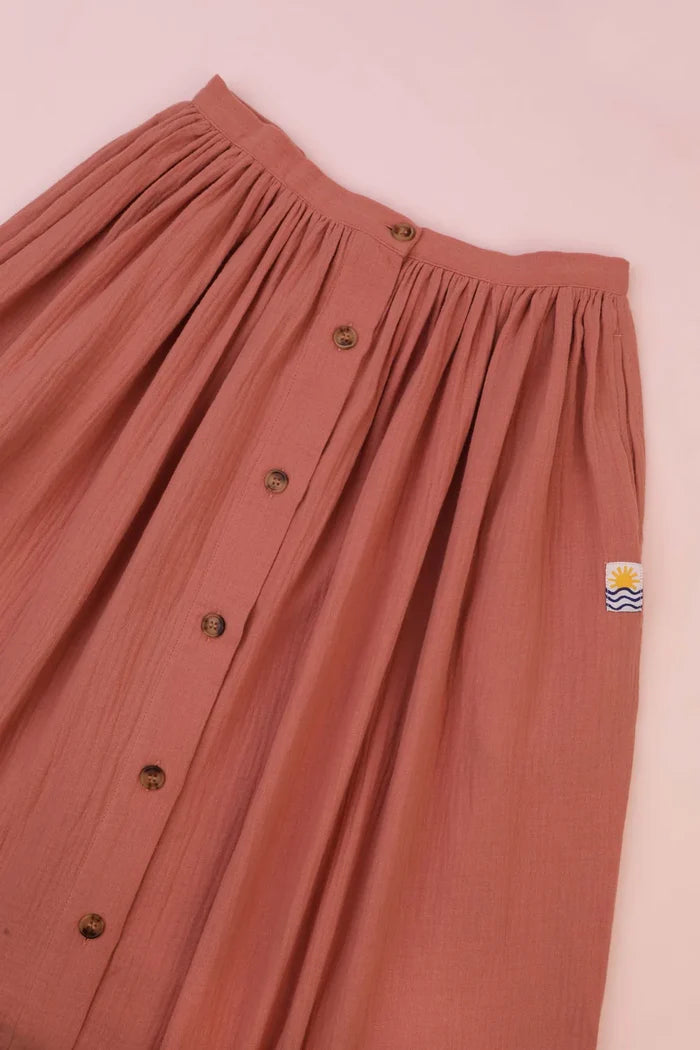 Isaac Midi Skirt (Blush)