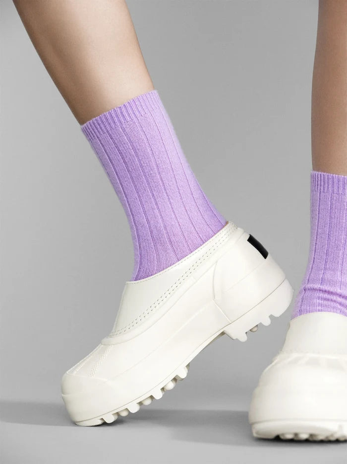 Italia Cashmere Cozy Rib Crew (Lilac)