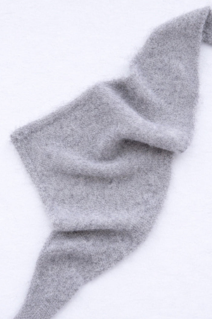 Gray scarf on a white background