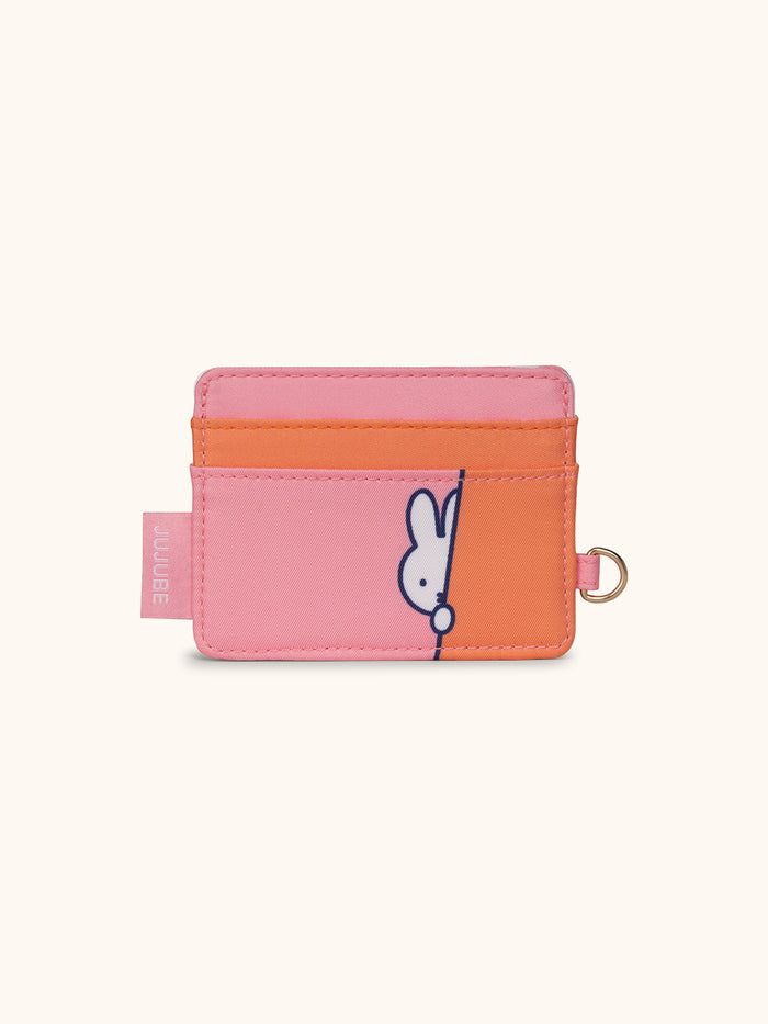 JuJuBe Miffy Flower Fields Be Charged Card Case - Pink & Orange