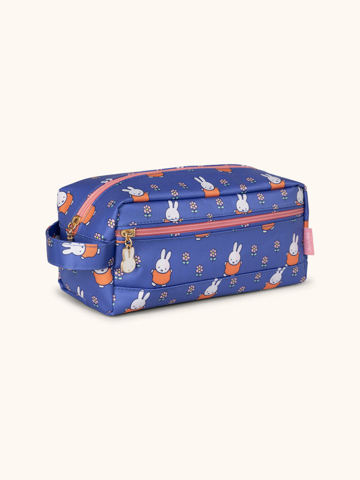 JuJuBe Miffy Flower Fields Be Dapper Toiletry Cosmetic Pouch - Blue & Orange