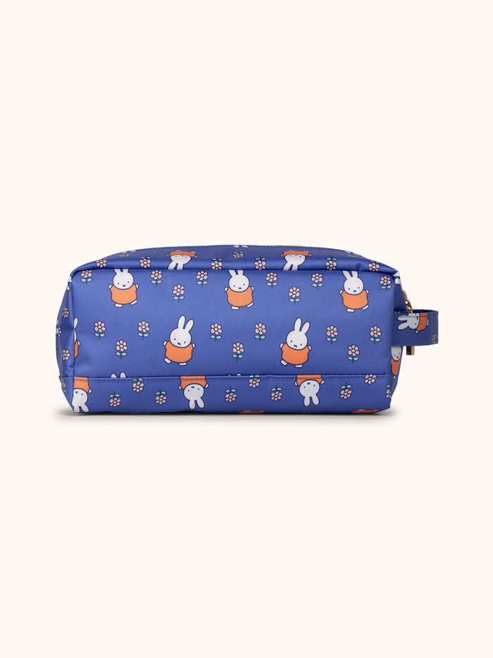 JuJuBe Miffy Flower Fields Be Dapper Toiletry Cosmetic Pouch - Blue & Orange