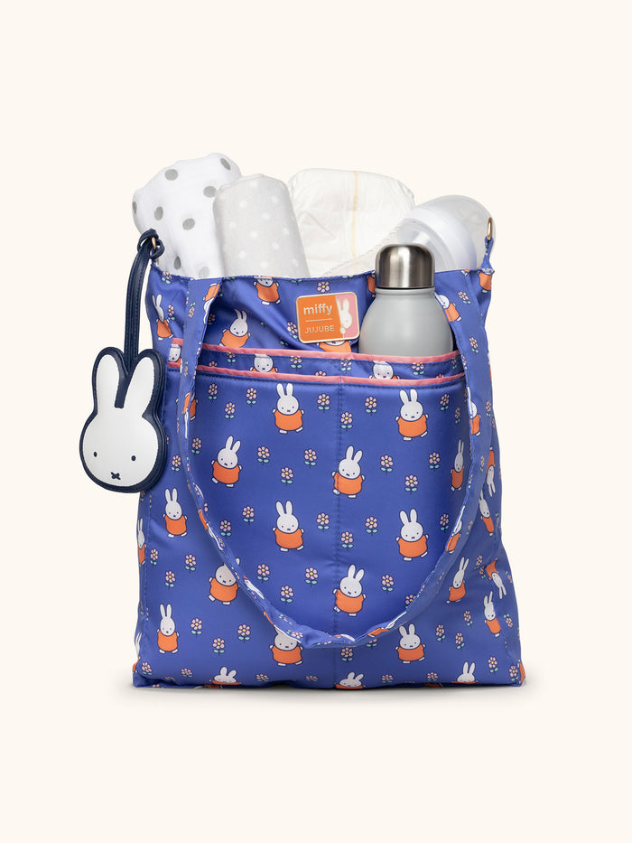 JuJuBe Miffy Flower Fields Be Light Tote Bag - Blue & Orange