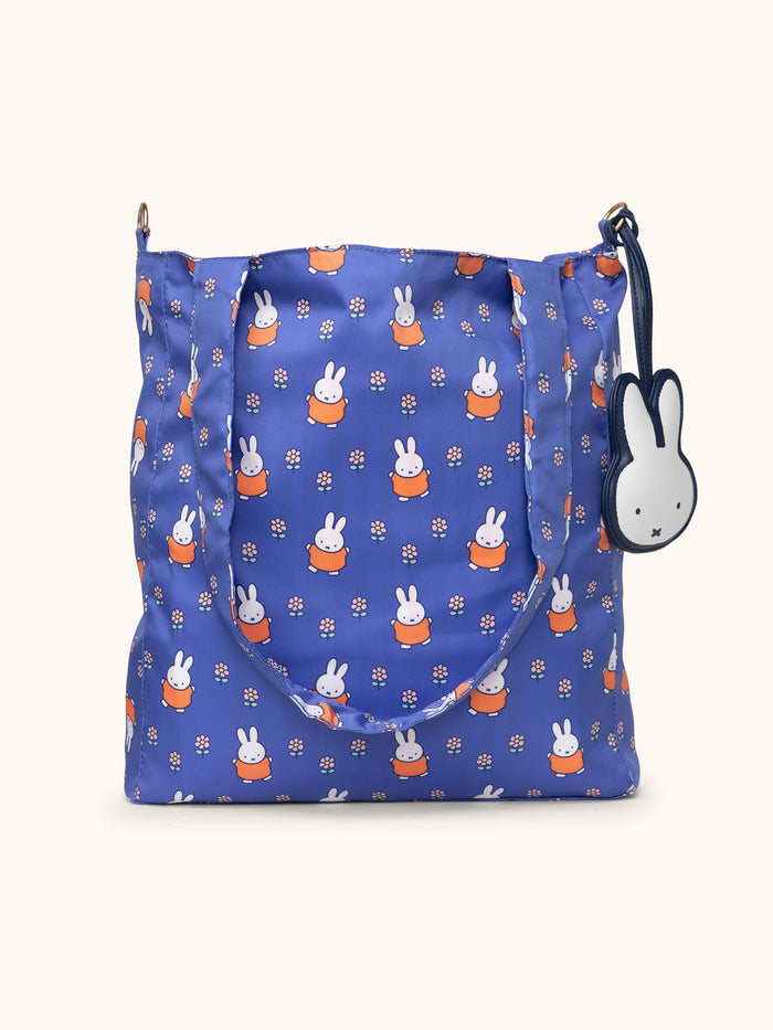 JuJuBe Miffy Flower Fields Be Light Tote Bag - Blue & Orange