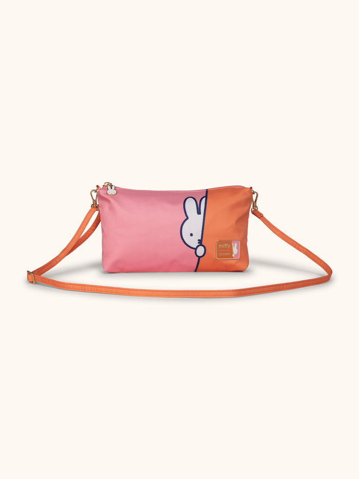 JuJuBe Miffy Flower Fields Be Quick Clutch - Pink & Orange