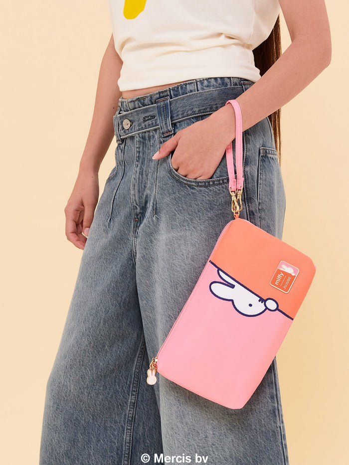 JuJuBe Miffy Flower Fields Be Quick Clutch - Pink & Orange
