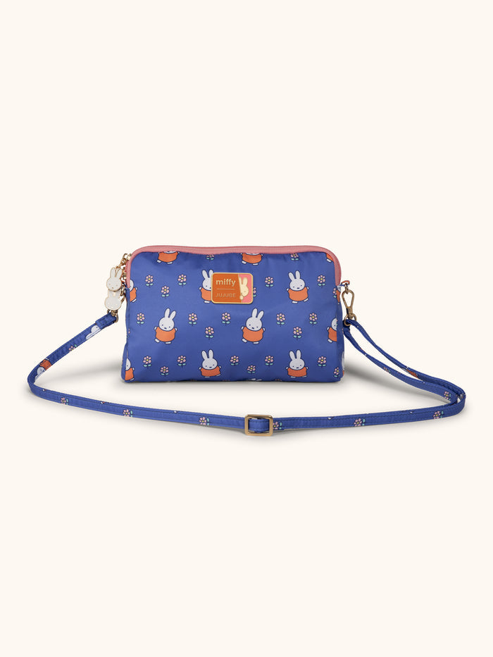 JuJuBe Miffy Flower Fields Be Set 3-Piece Pouch Set - Blue & Orange