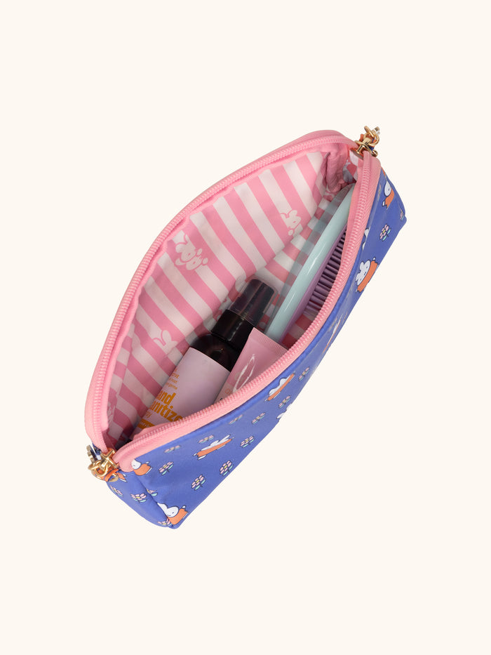 JuJuBe Miffy Flower Fields Be Set 3-Piece Pouch Set - Blue & Orange
