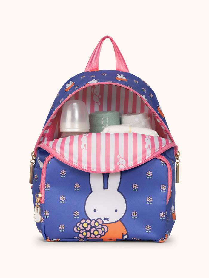 JuJuBe Miffy Flower Fields Everyday Mini Backpack - Blue & Orange