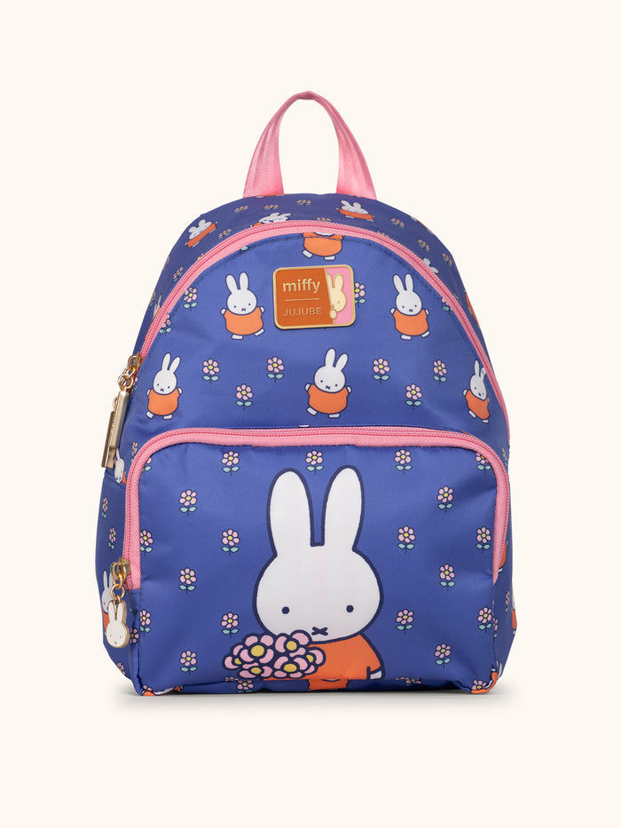 JuJuBe Miffy Flower Fields Everyday Mini Backpack - Blue & Orange