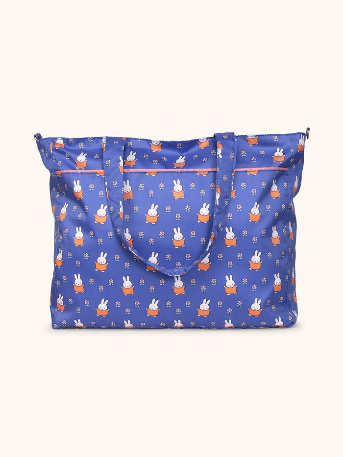 JuJuBe Miffy Flower Fields Super Be Large Tote Bag - Blue & Orange