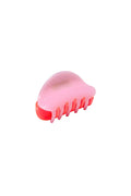A lilac and pink hair claw clip on a white background.