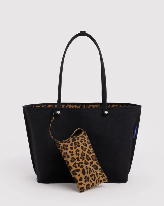 Large Nylon Reversible Tote (Leopard Mix)