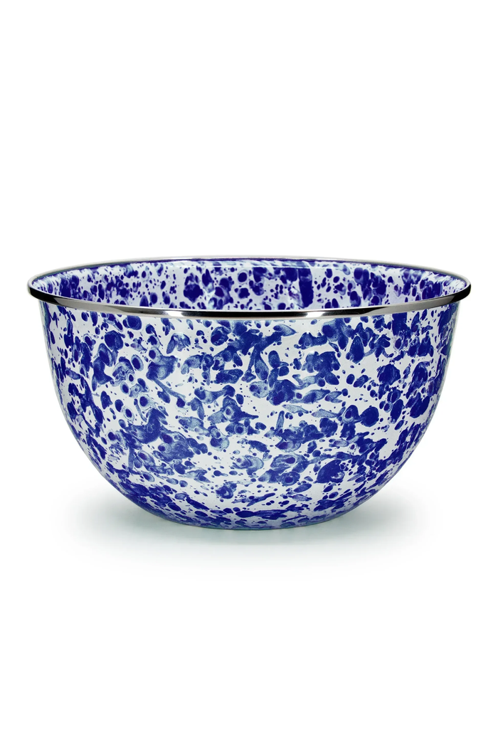 Large Salad Bowl (Cobalt Swirl)
