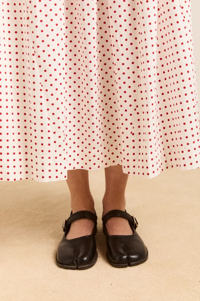 Layla Skirt (Off White and Red Spot)