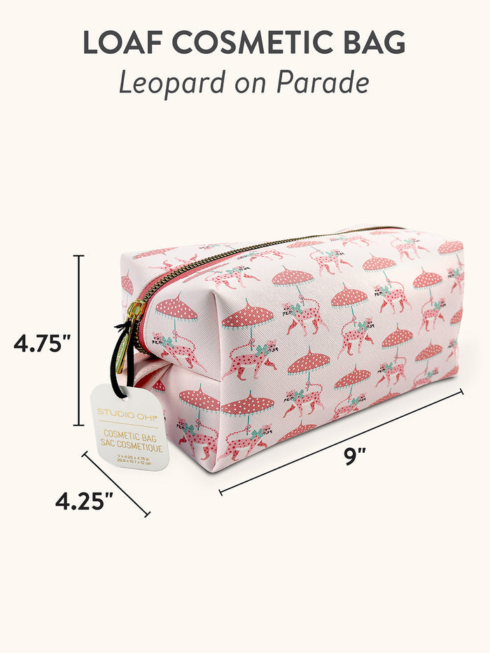 Leopard on Parade Cosmetic Loaf Pouch