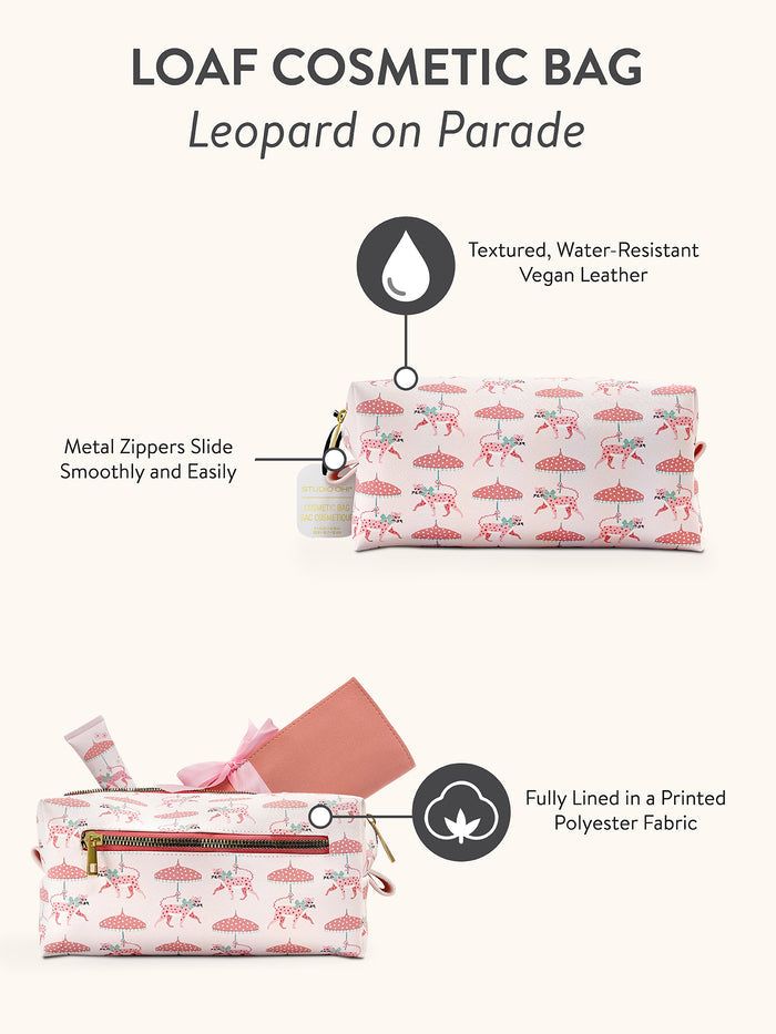 Leopard on Parade Cosmetic Loaf Pouch