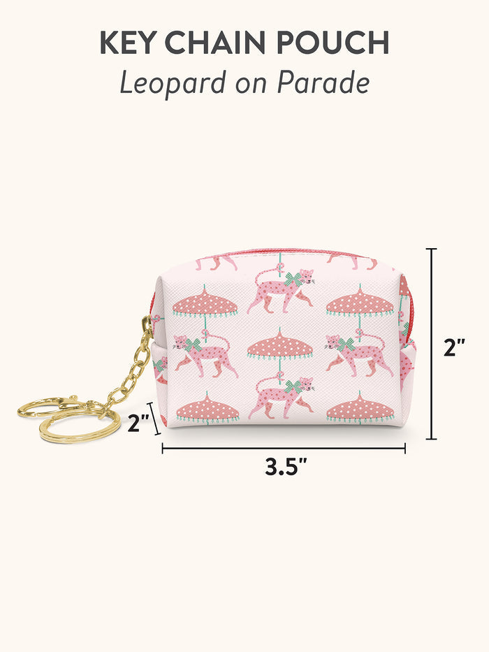Leopard on Parade Key Chain Pouch