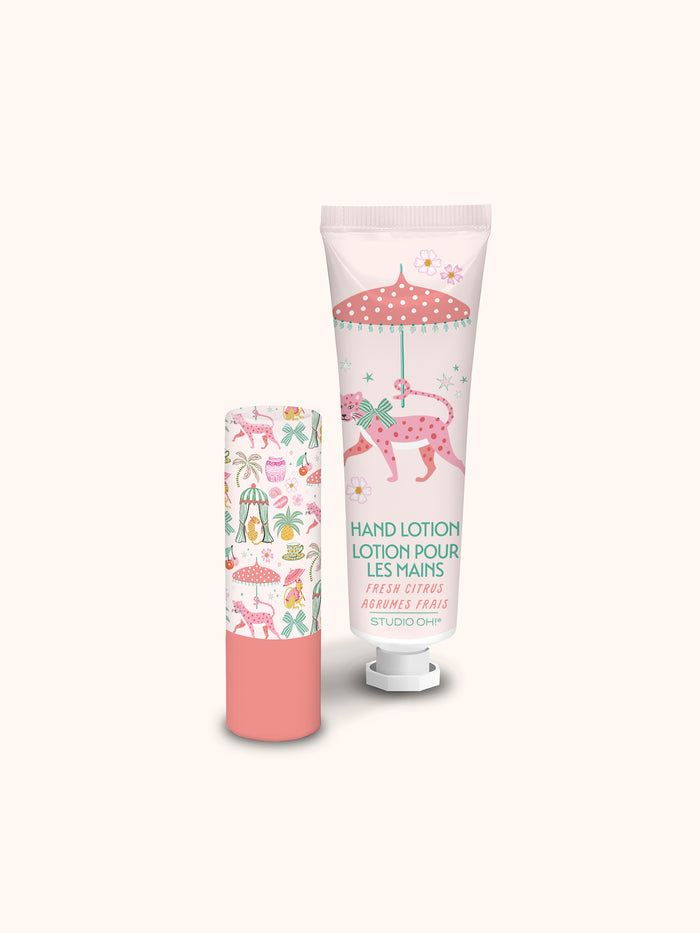 Leopard on Parade Lip Balm & Hand Lotion Set