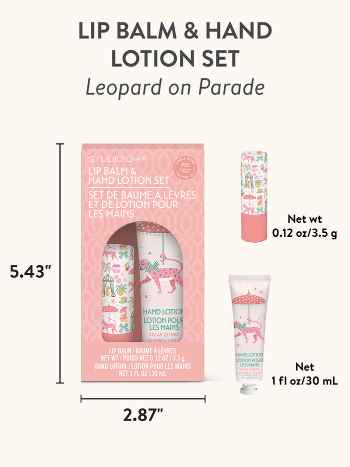 Leopard on Parade Lip Balm & Hand Lotion Set