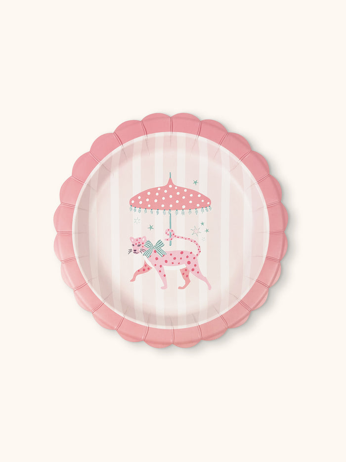 Leopard on Parade Scalloped Dessert Plates