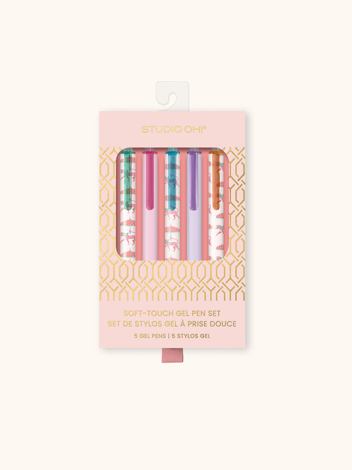 Leopard on Parade Soft-Touch Gel Pen Set