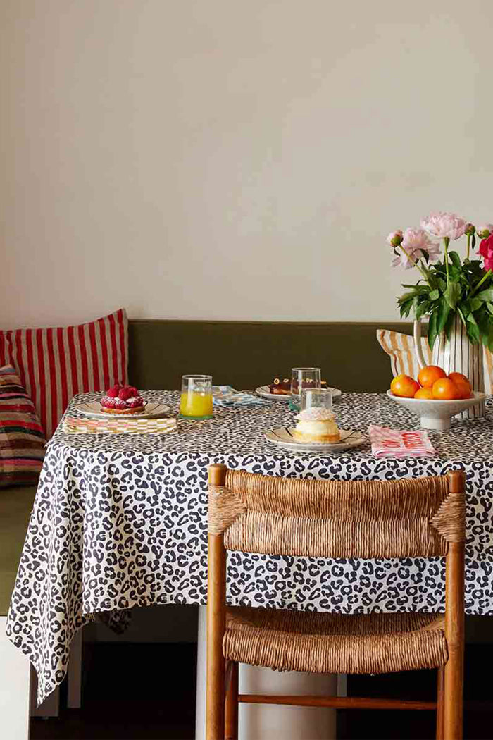 Leopard Tablecloth (Grey)