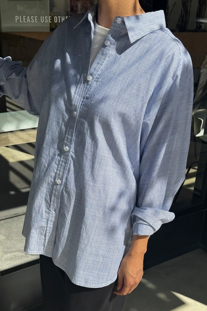 Light Weight Owen Shirt (Blue Pinstripe)
